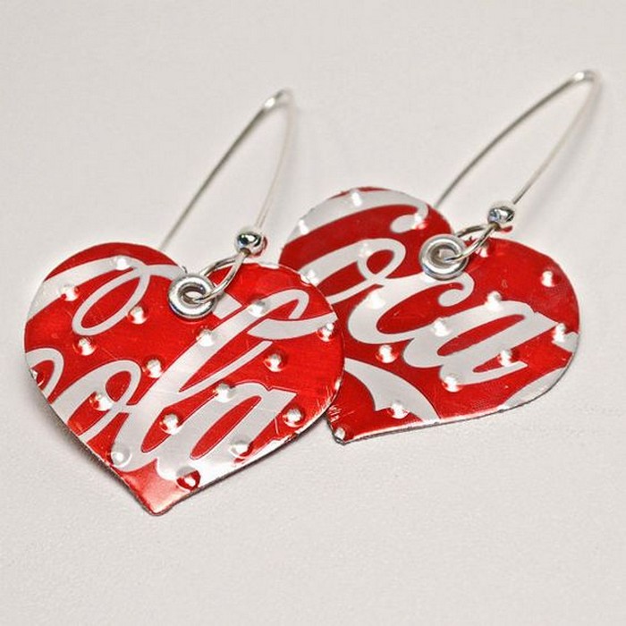 Recycled Tin Can Earrings