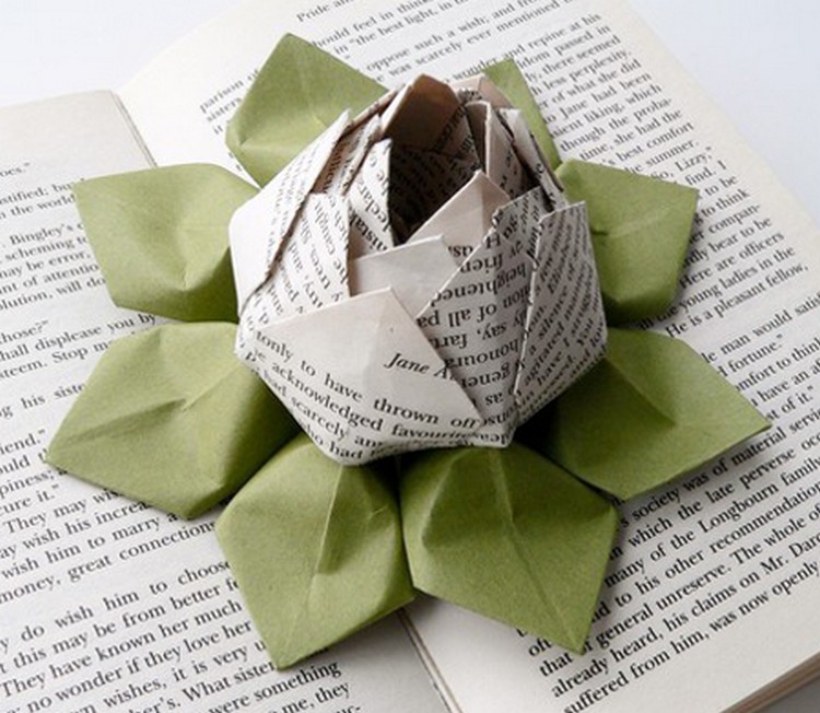 Upcycled Paper Flower for Decor