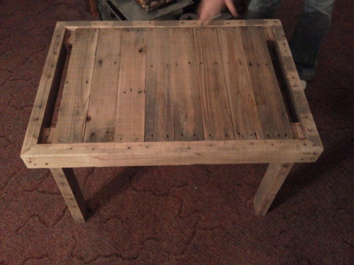 Upcycled Wooden Pallet End Table