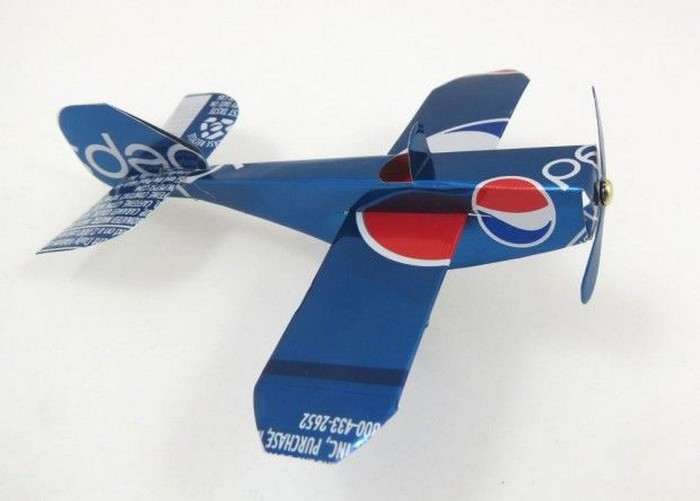 Recycled Aluminum Can Toy Airplane
