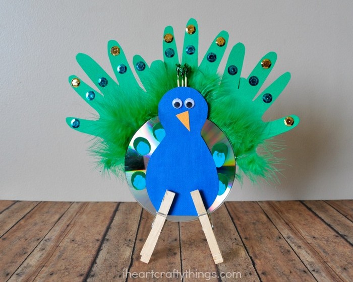Recycled CD Peacock