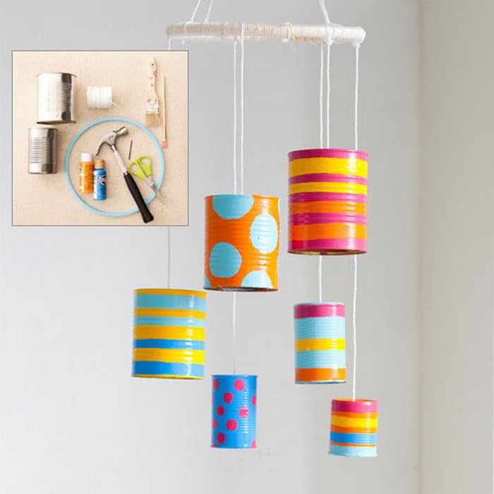 Recycled Tin Cans Wind Chime