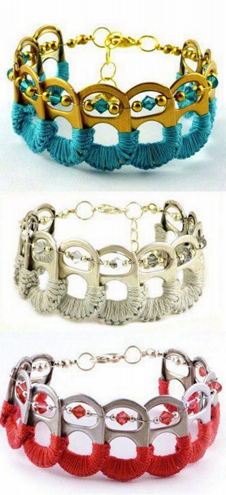 Bracelets Made from Tin Can Top