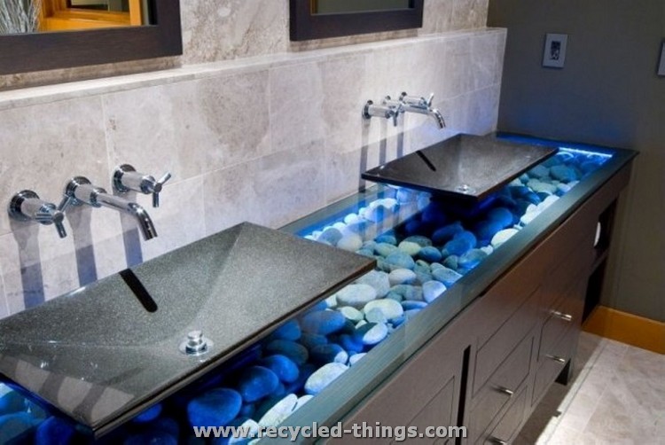 Home Decor with Stones in Bath