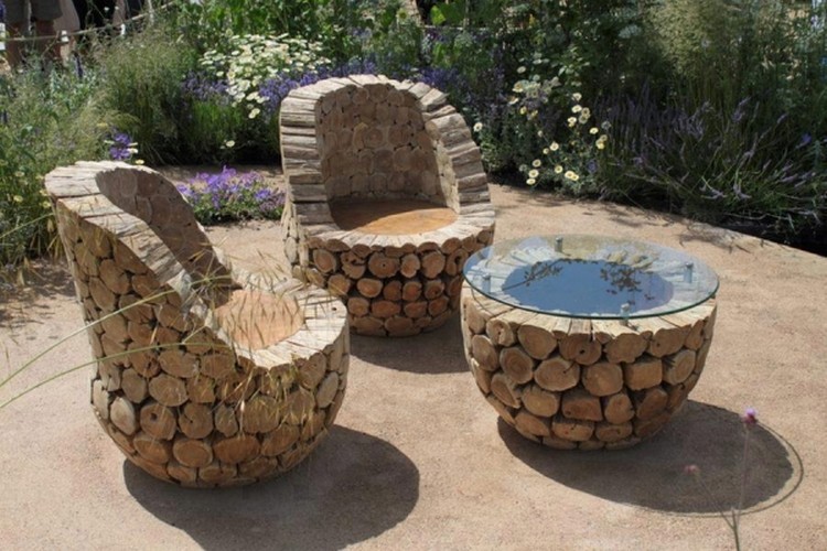 Log Outdoor Furniture Plans
