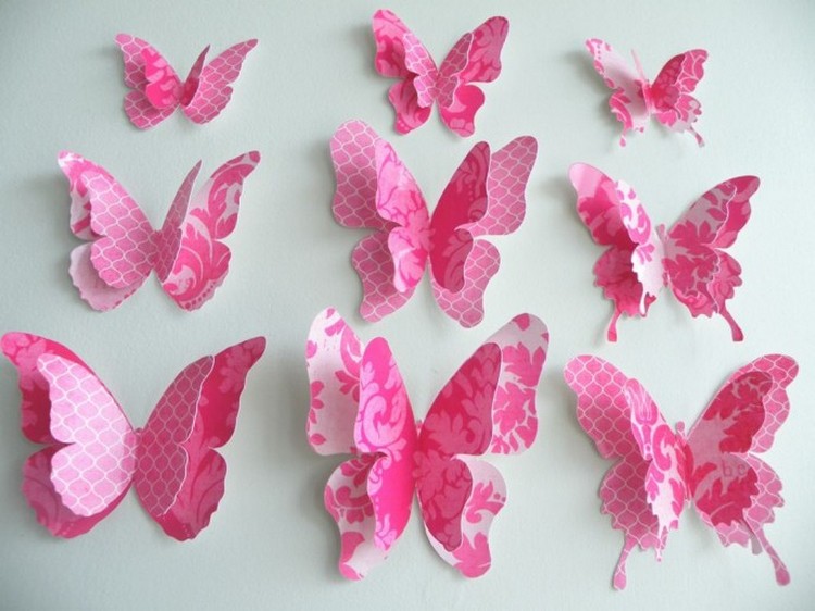 Paper Butterflies Wall Decor Ideas