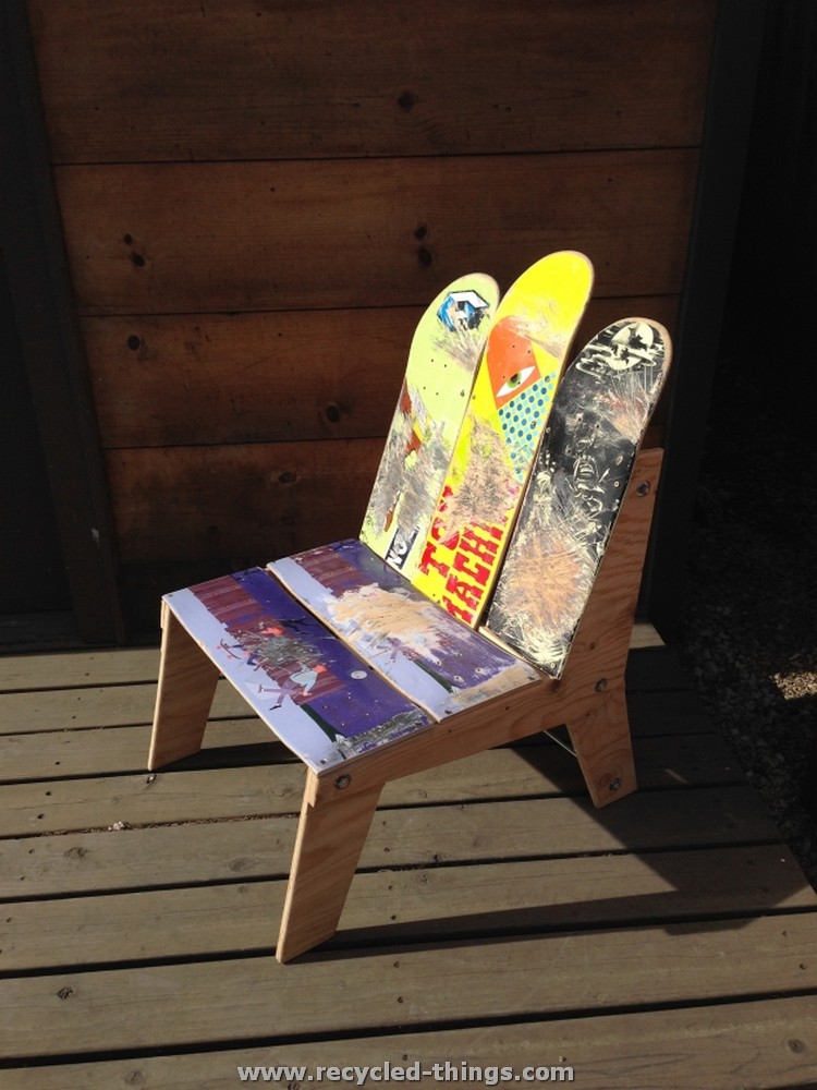 Snowboard Recycled Chair