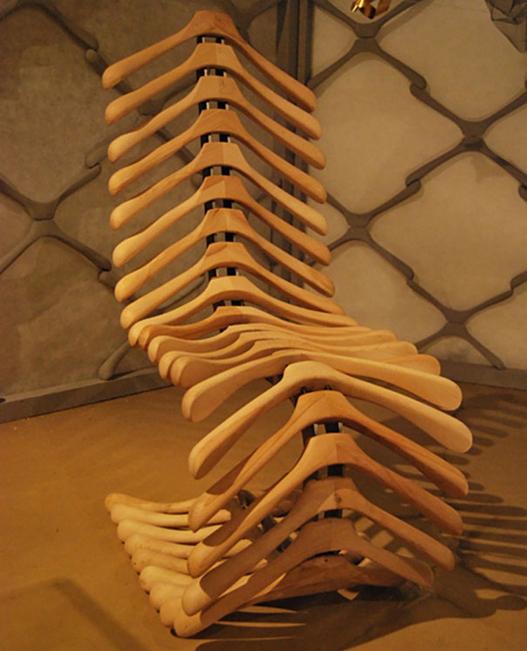 Coat Hangers Turned into Chair