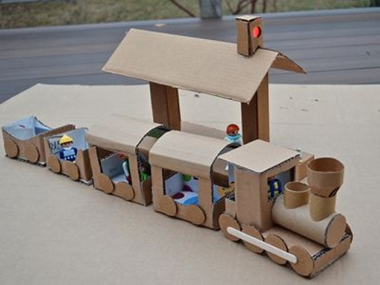 DIY Cardboard Train