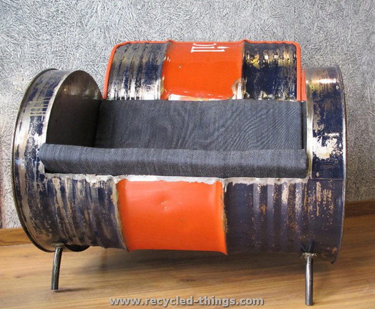 Metal Barrel Sofa