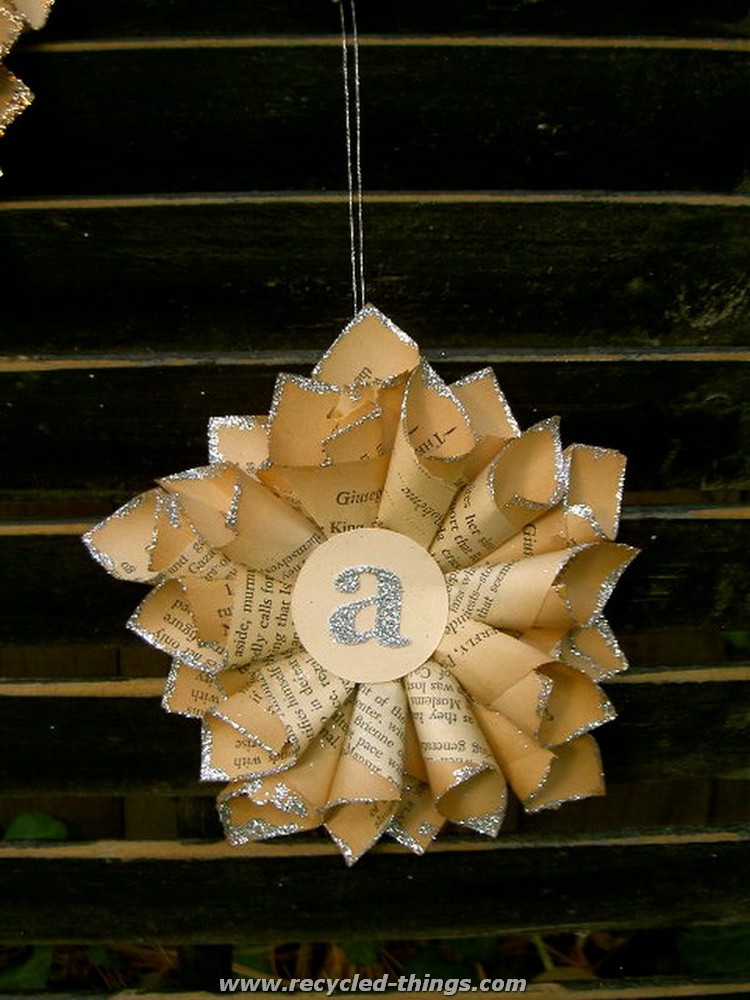 Recycled Paper Star Ornament