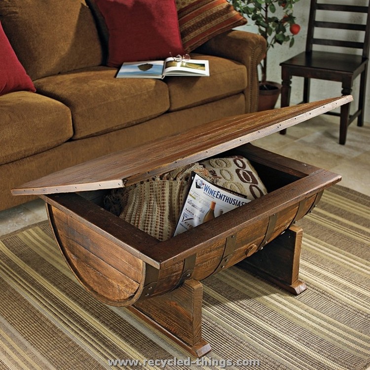 Recycled Wine Barrel Table