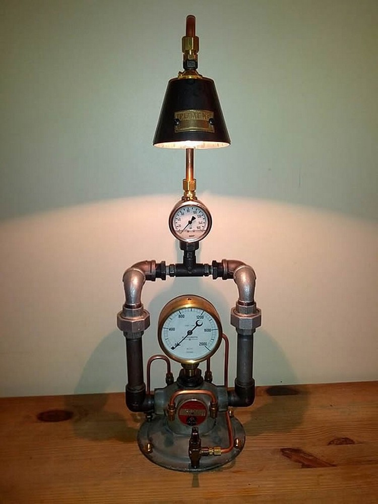 Industrial Clocks and Lamp Art