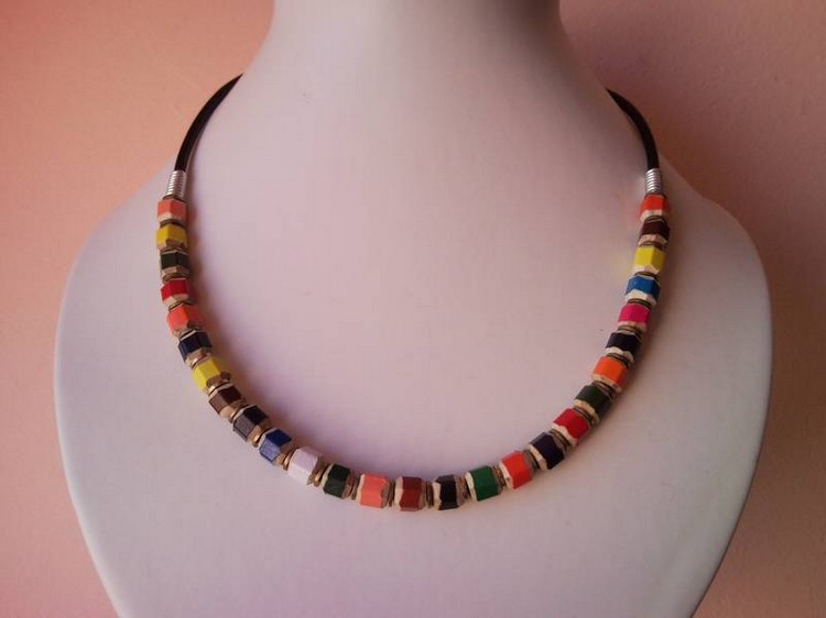 Colorful Pencil Handcrafted Necklace