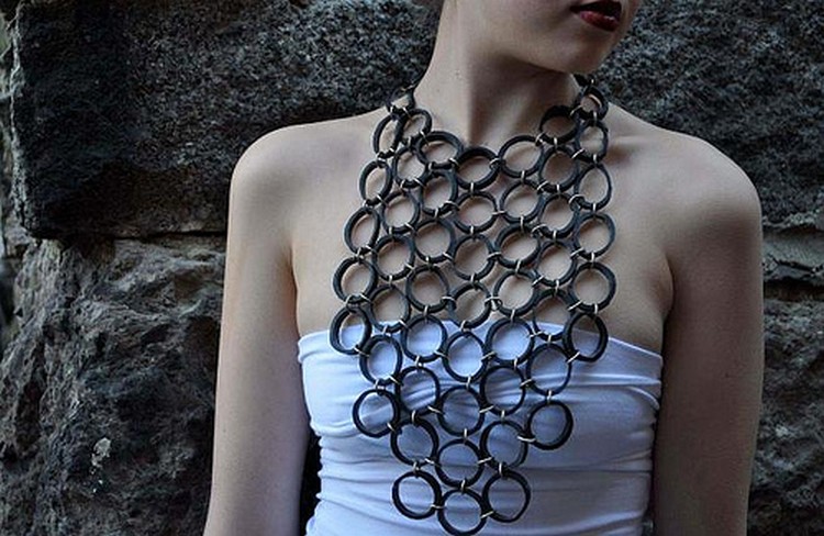 Recycled Rubber Necklace
