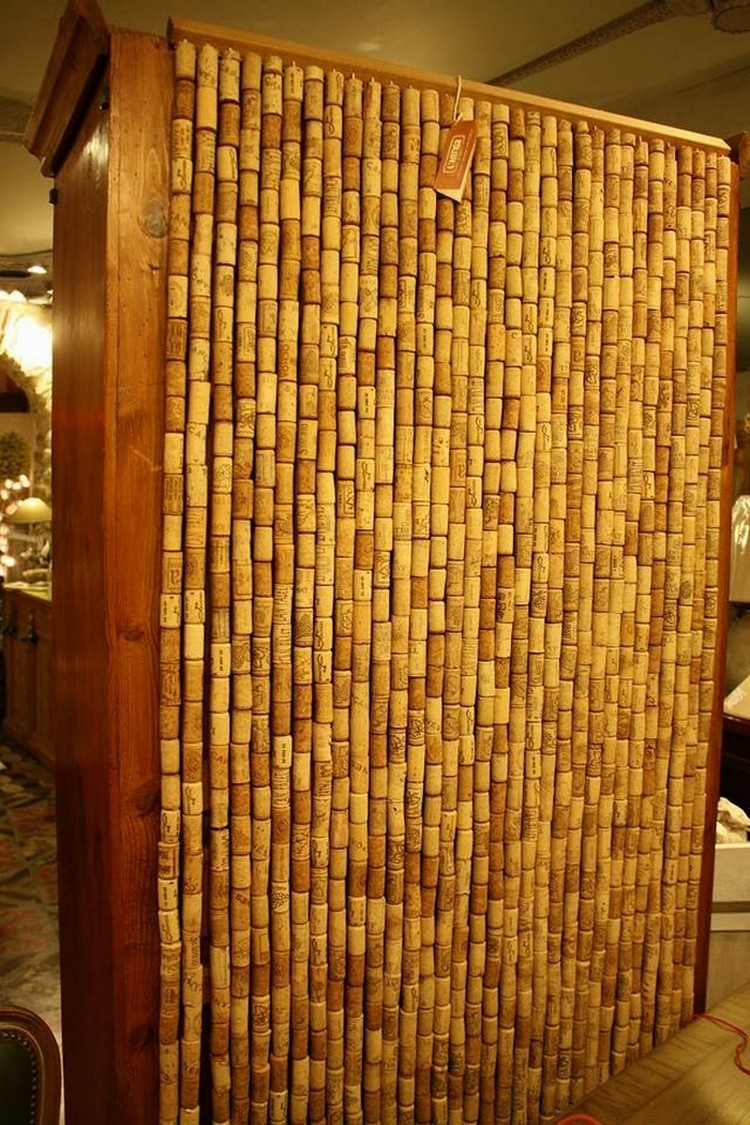 Curtains Made with Wine Corks