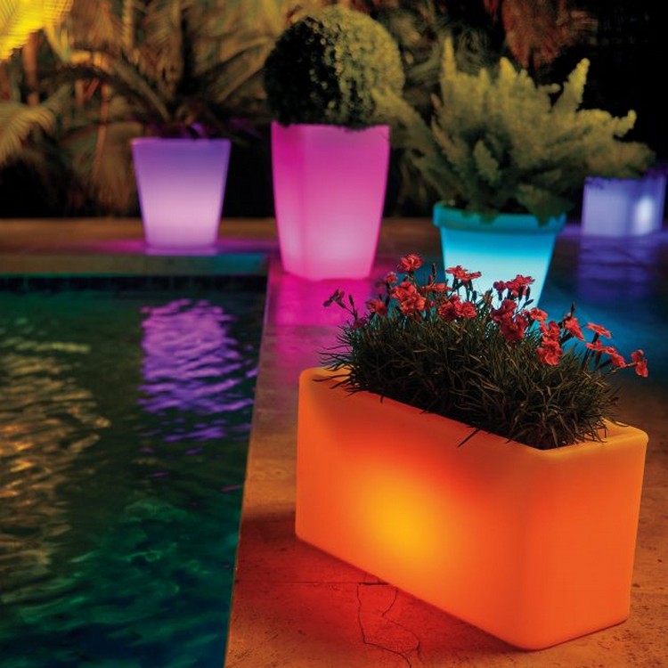 LED Planters for Outdoor Decor