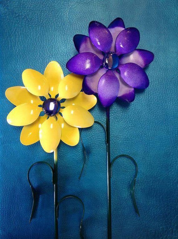 Recyled Plastic Spoons Flowers