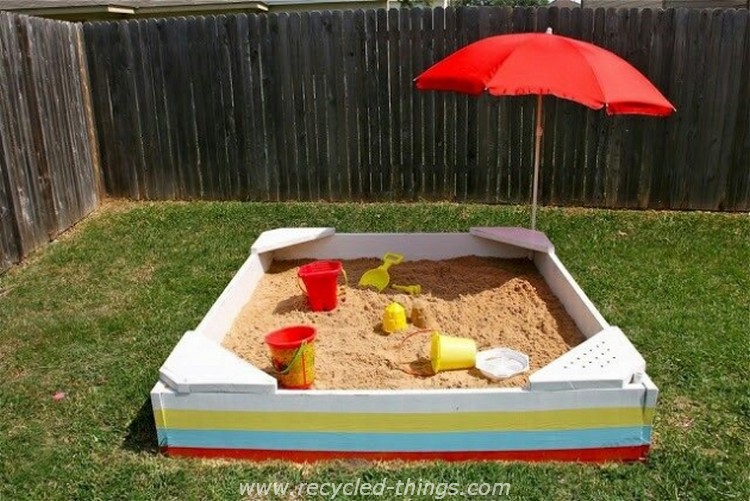 Pallet Sandbox for Kids