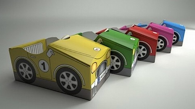 Cardboard Recycled Car for Kids