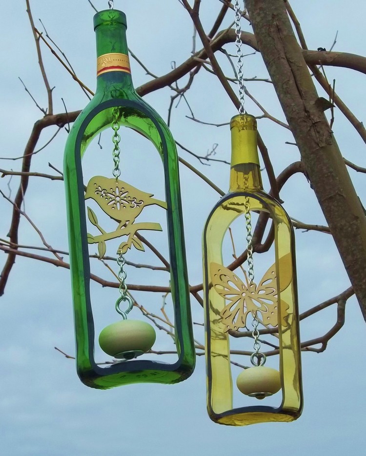 Glass Bottles Wind Chimes