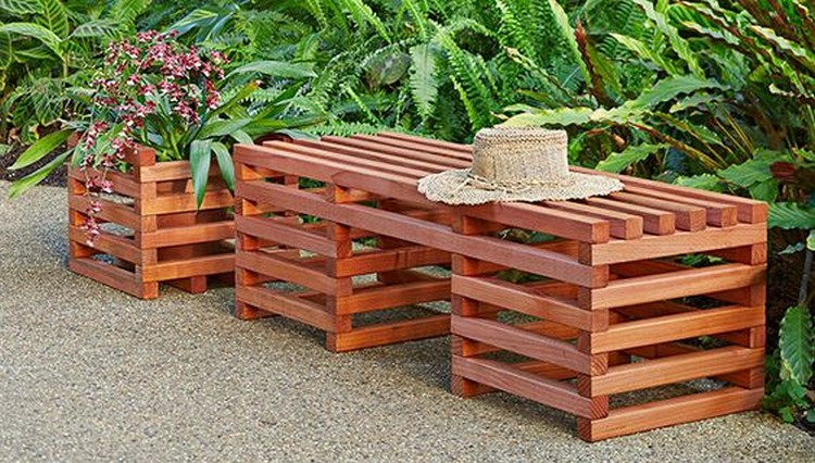 Pallet Bench and Planter Box
