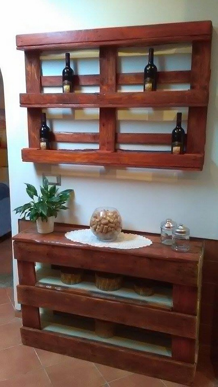 Pallet Wine Rack and Entryway Table