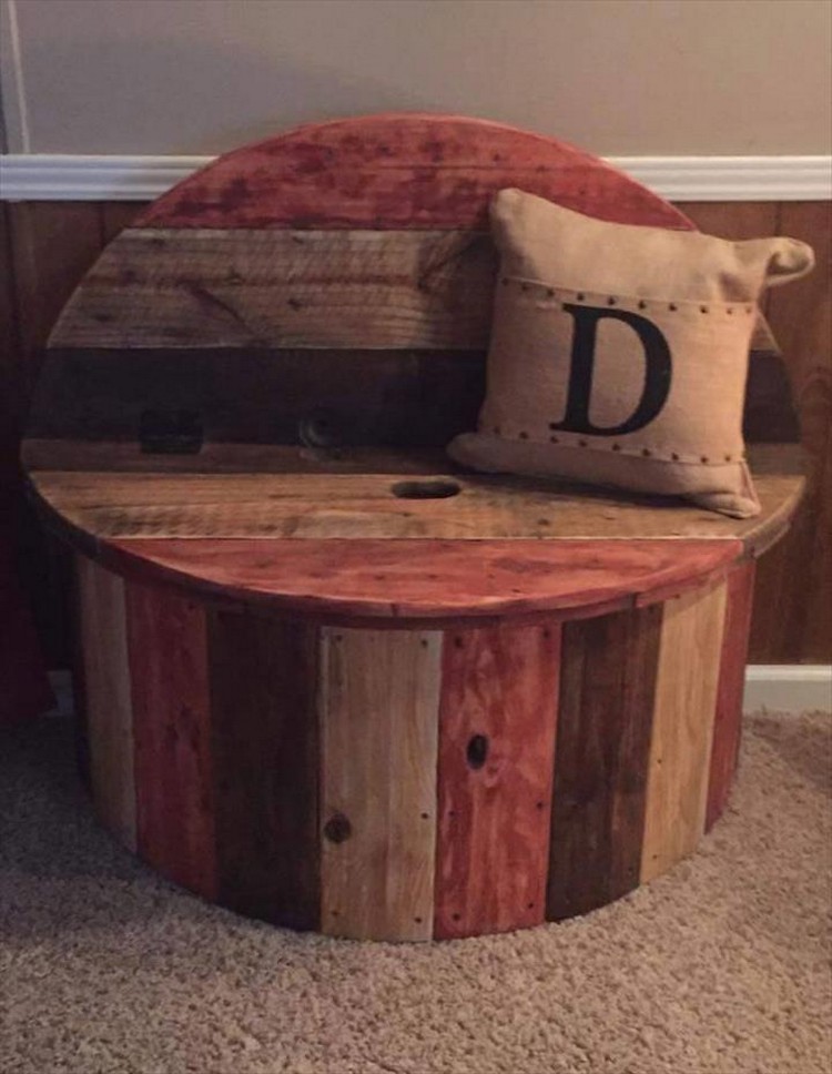 Pallet and Spool Kids Chair
