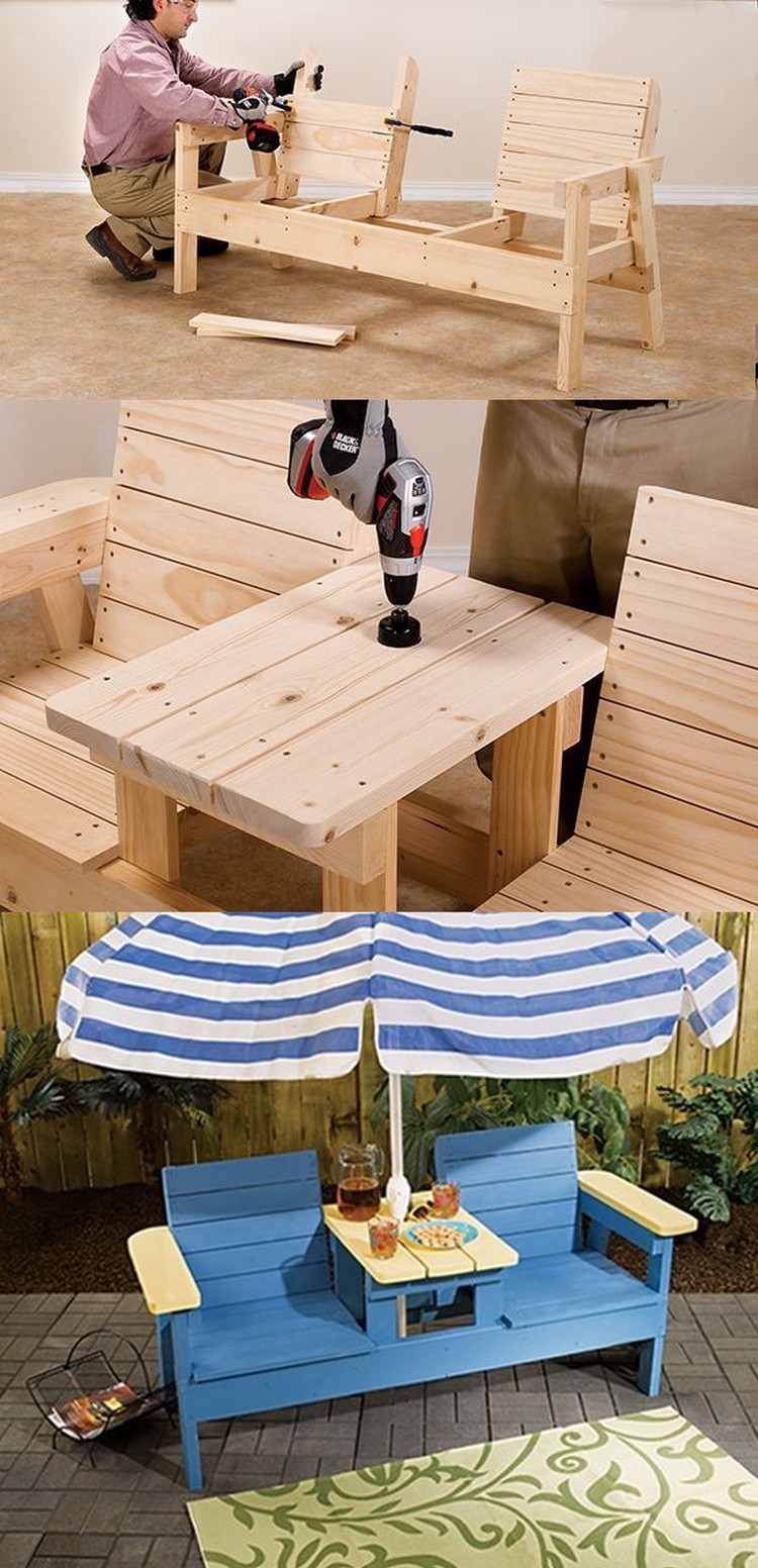Wooden Pallet Double Chair