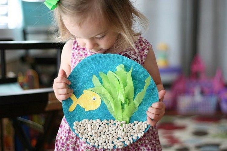 Paper Plate Fish Bowl Craft