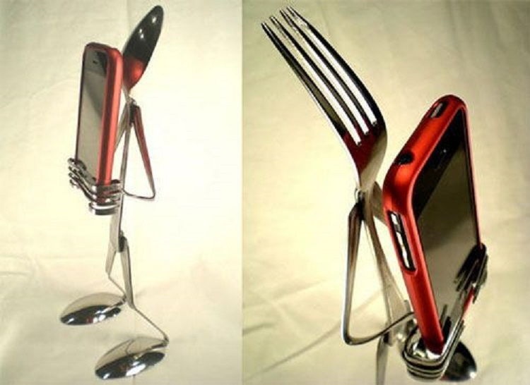 Repurposed Fork and Spoon Holders