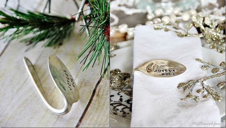 Stamped Spoon Napkin Rings