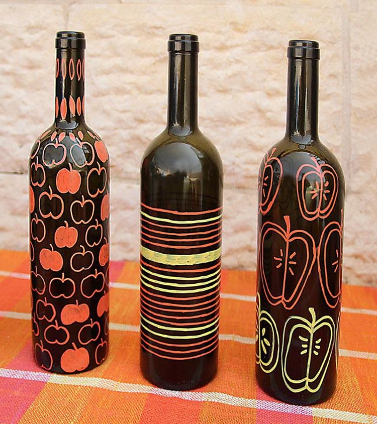 Wine Bottle Vases Simplified For Your Fall Table