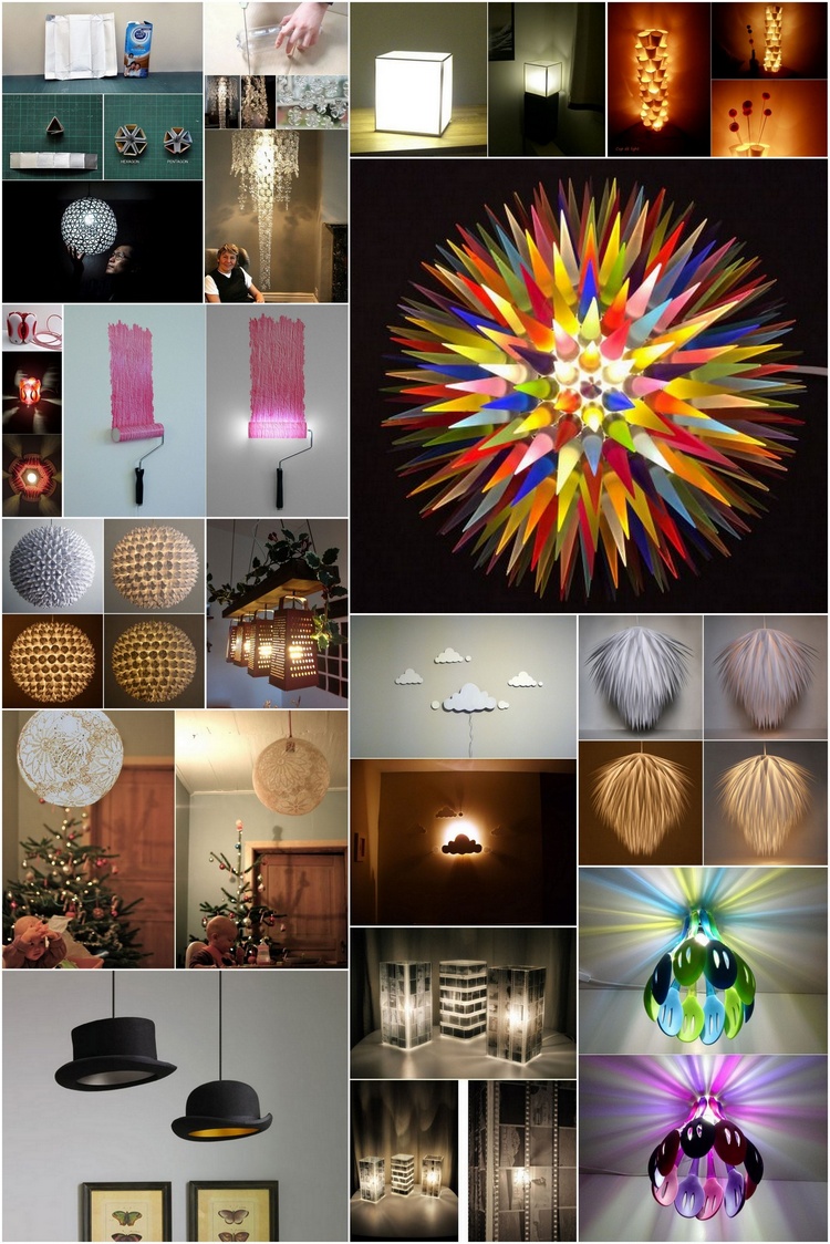 20+ Awesome DIY Lamps and Chandeliers You Can Make Using Everyday Objects