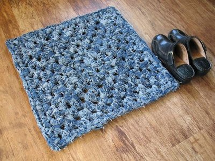 Crochet Denim Rug