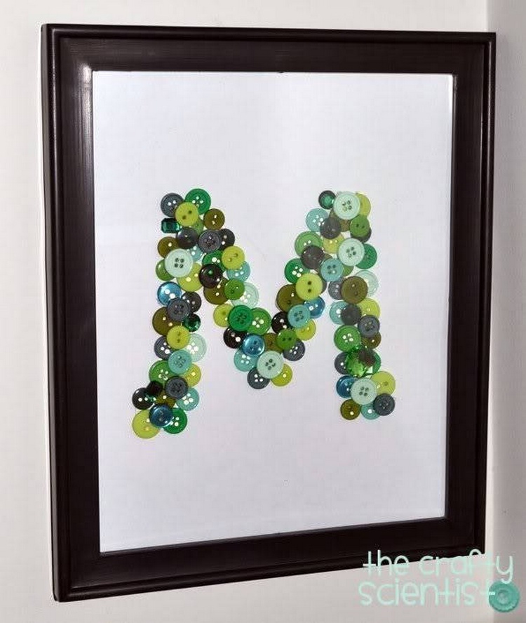 Framed Button Initial