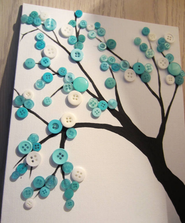 Turquoise Button Tree