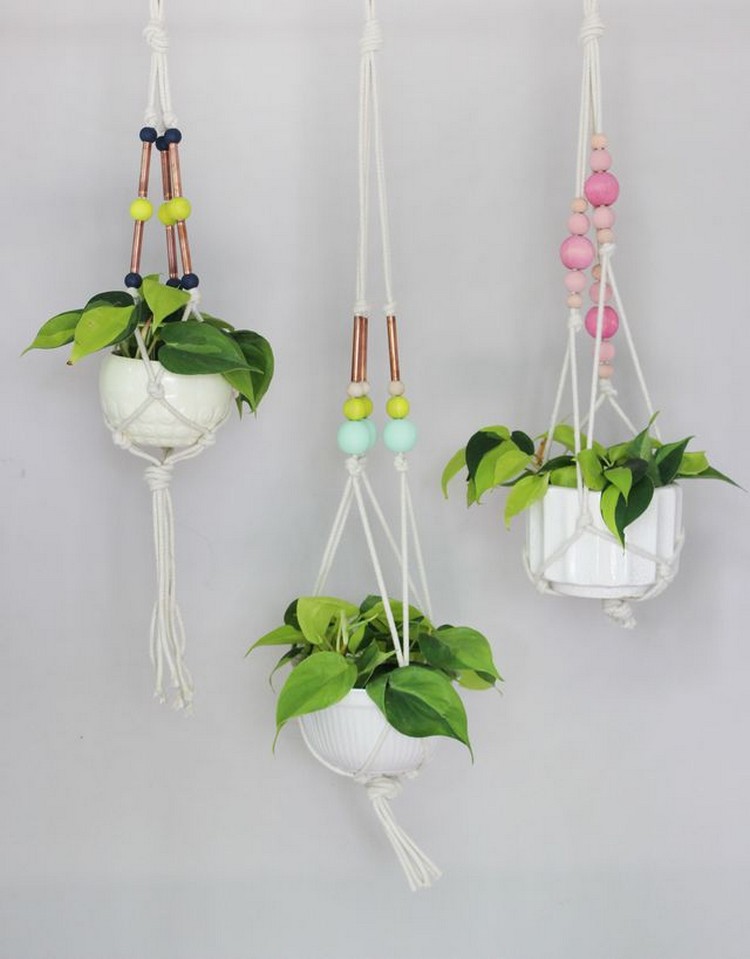 Copper Pipe Hanging Planter