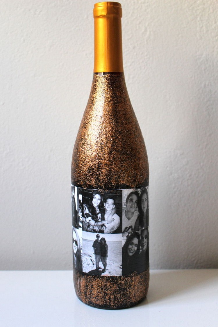 Photo Collage Wine Label
