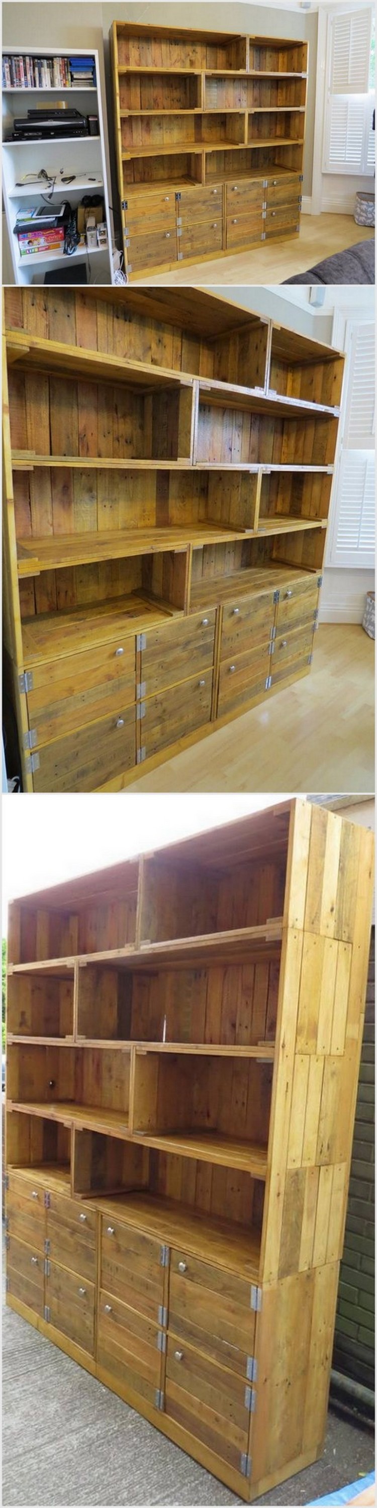 Big Pallet Shelving Unit and Cabinets