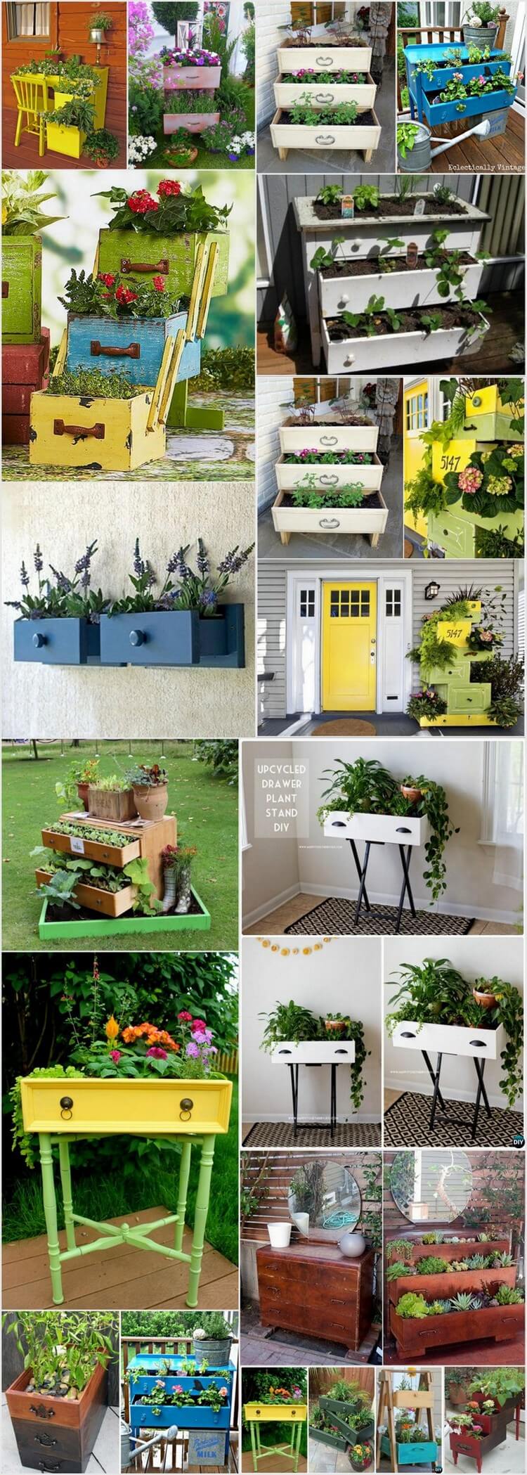 Creative Ways to Turn old Drawers into Planters