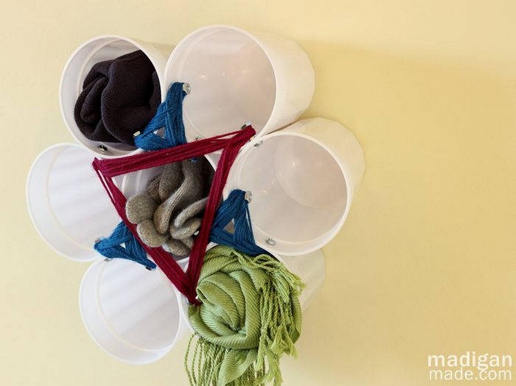 Easy Scarf Storage with Cups
