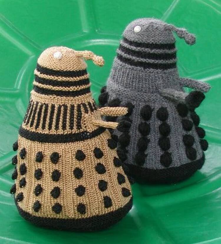 Knitted Dalek Plushie