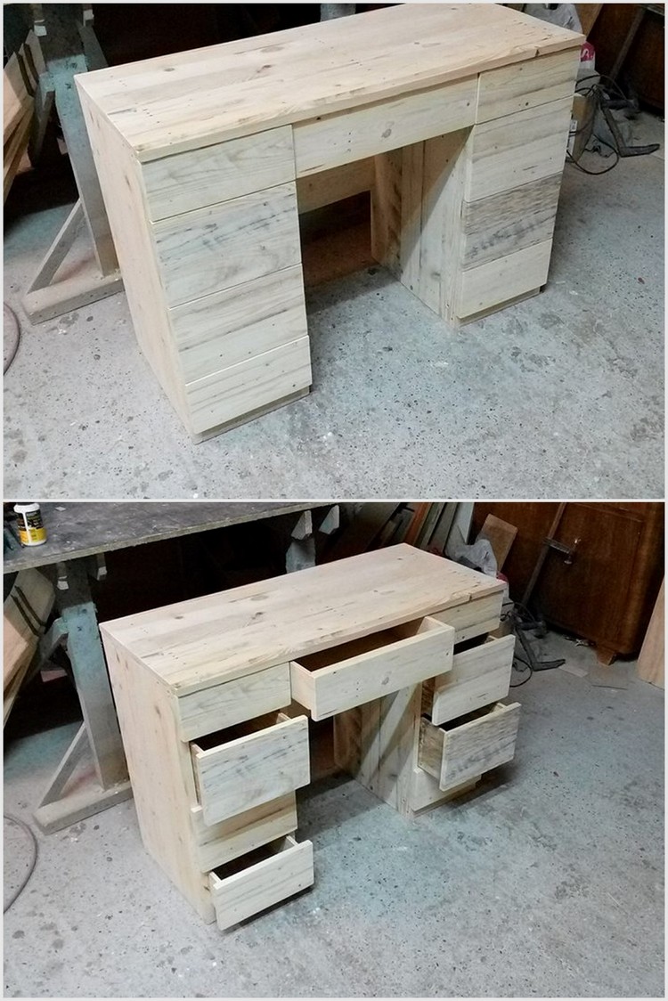 Recycled Pallet Office Table