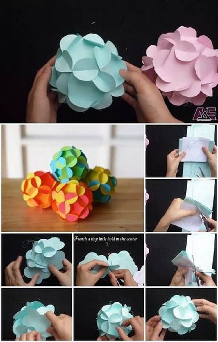 DIY Colorful Paper Flowers