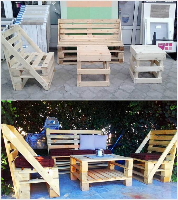 Recycled Pallet Furniture Set