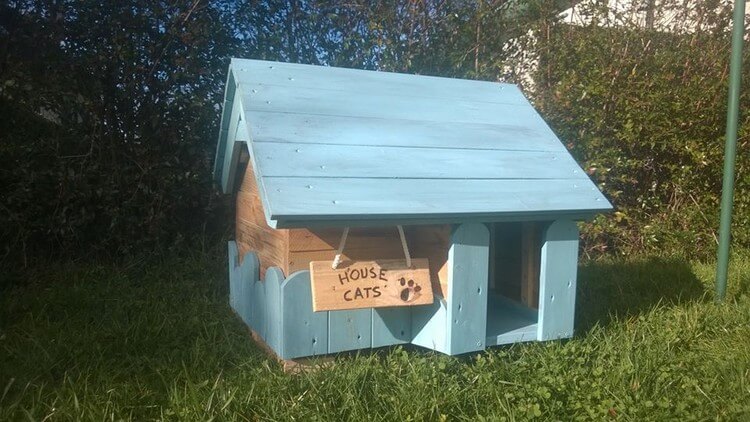Wood Pallet Cat House