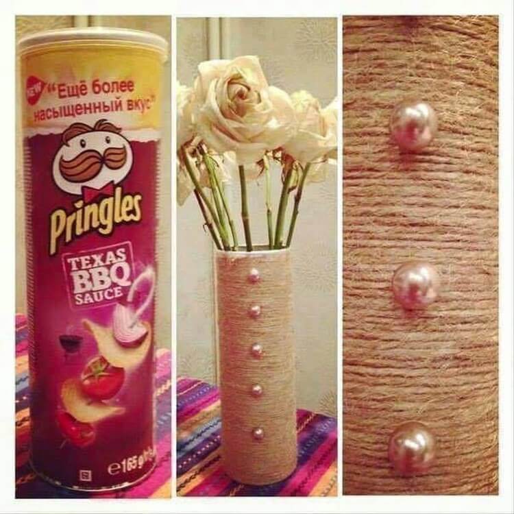 Pringle Tube Flower Vase