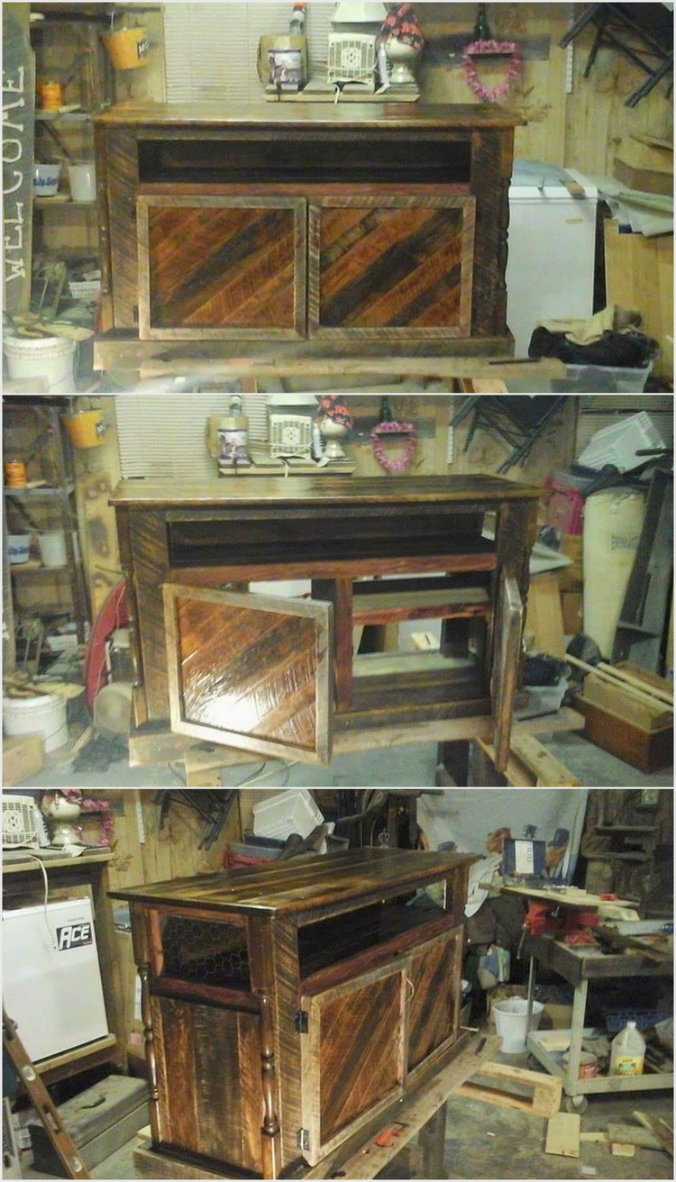 Rustic Pallet Cabinet