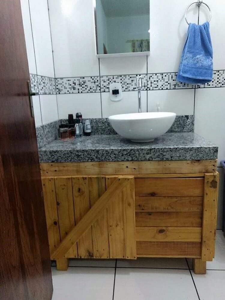 Pallet Bathroom Cabinet